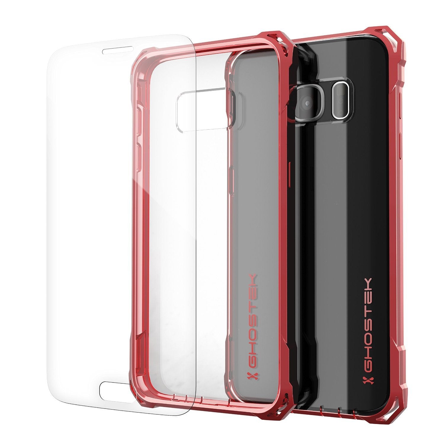 Galaxy S7 Case, Ghostek® Covert Red Series Premium Impact Cover | Lifetime Warranty Exchange
