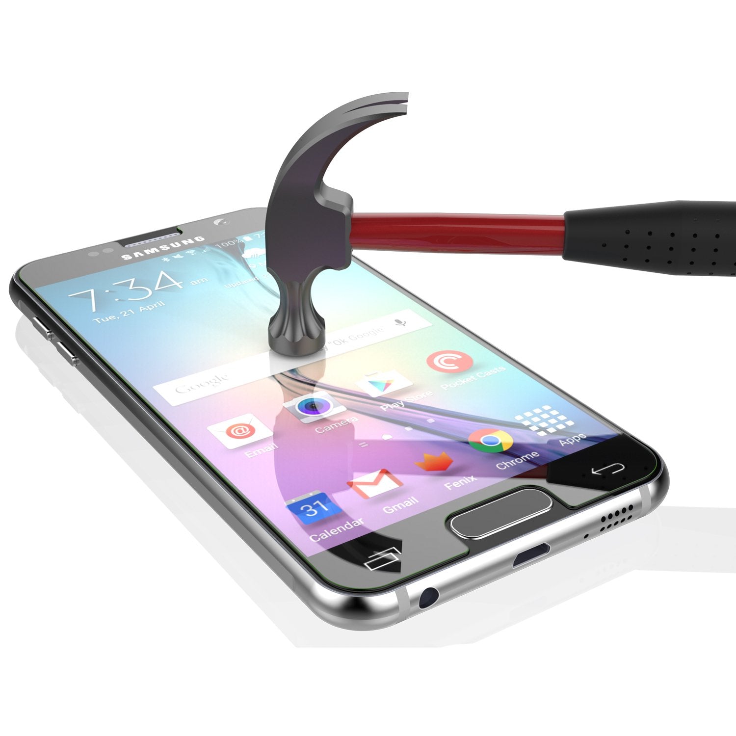 Galaxy S7 Punkcase Glass SHIELD Tempered Glass Screen Protector 0.33mm Thick 9H Glass Screen