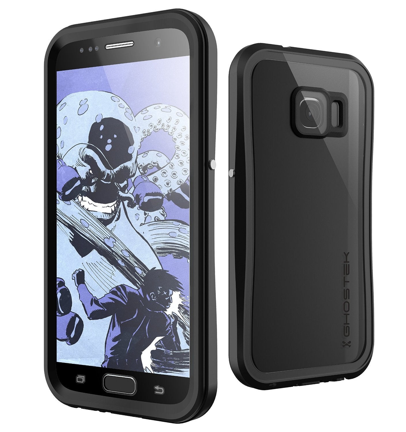 Galaxy S7 Waterproof Case, Ghostek® Atomic 2.0 Black Water/Shock/Dirt/Snow Proof | Lifetime Warranty