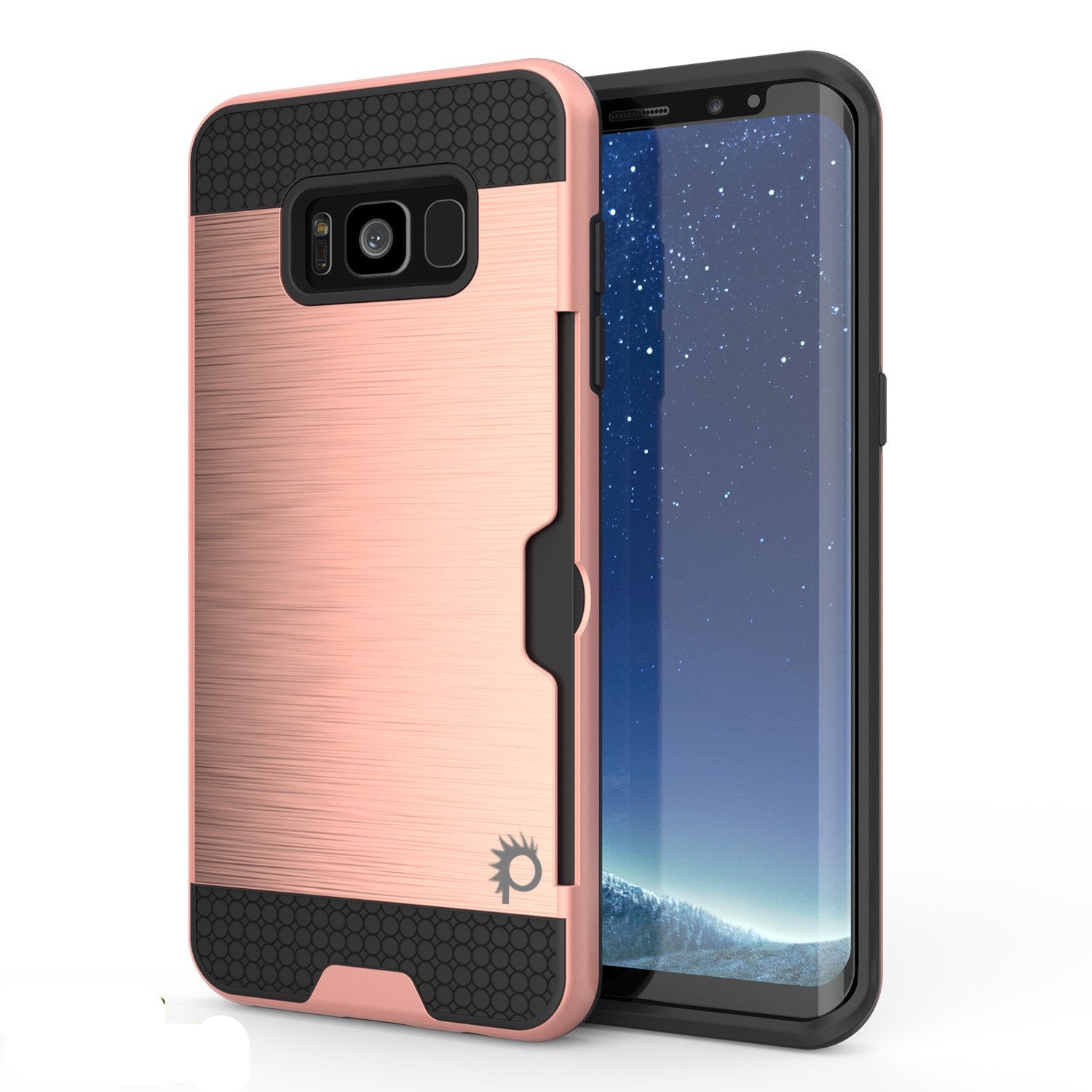 Galaxy S8 Case, PUNKcase [SLOT Series] [Slim Fit] [Rose Gold]