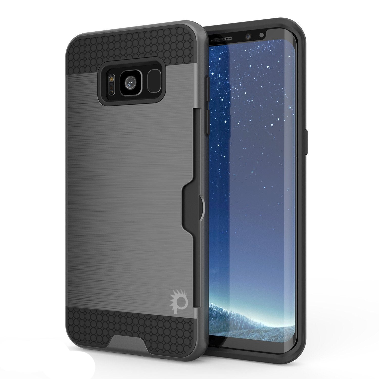 Galaxy S8 Plus Punkcase SLOT Series Dual-Layer Armor Cover, Grey