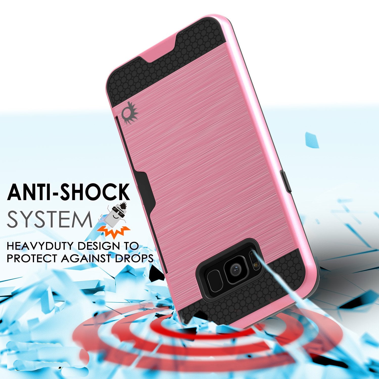 Galaxy S8 Plus Punkcase SLOT Series Dual-Layer Armor Cover, Pink