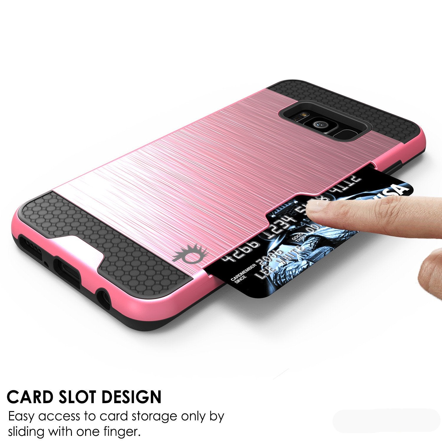 Galaxy S8 Plus Punkcase SLOT Series Dual-Layer Armor Cover, Pink