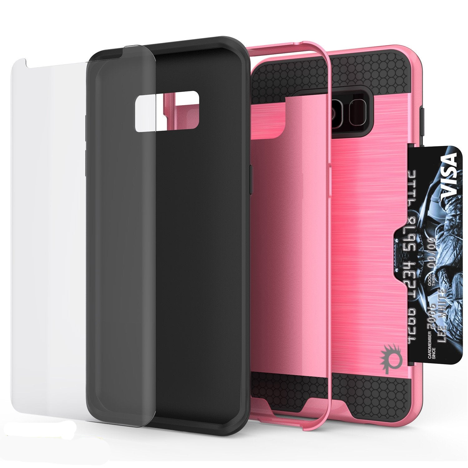 Galaxy S8 Plus Punkcase SLOT Series Dual-Layer Armor Cover, Pink