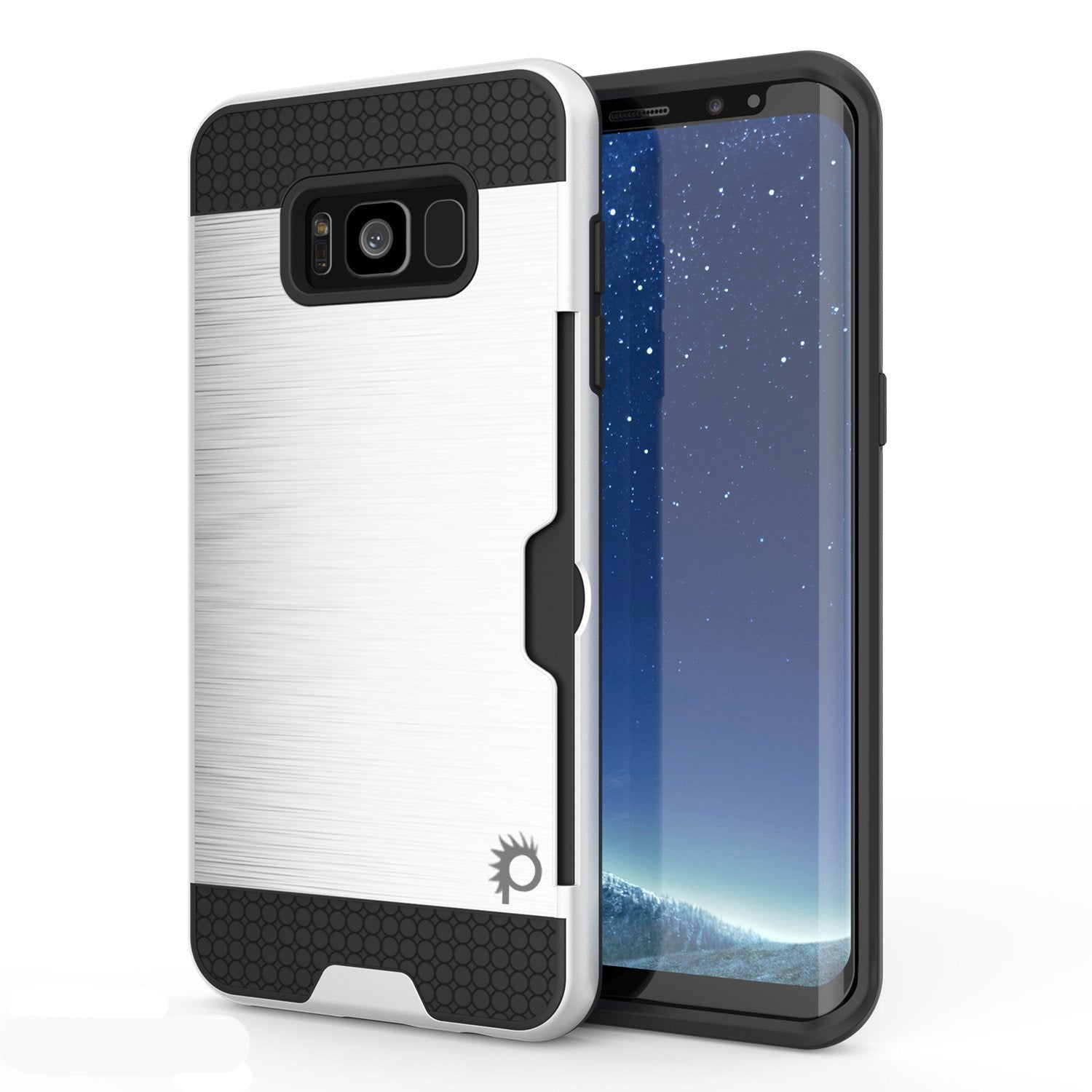 Galaxy S8 Plus Punkcase SLOT Series Dual-Layer Armor Cover, White