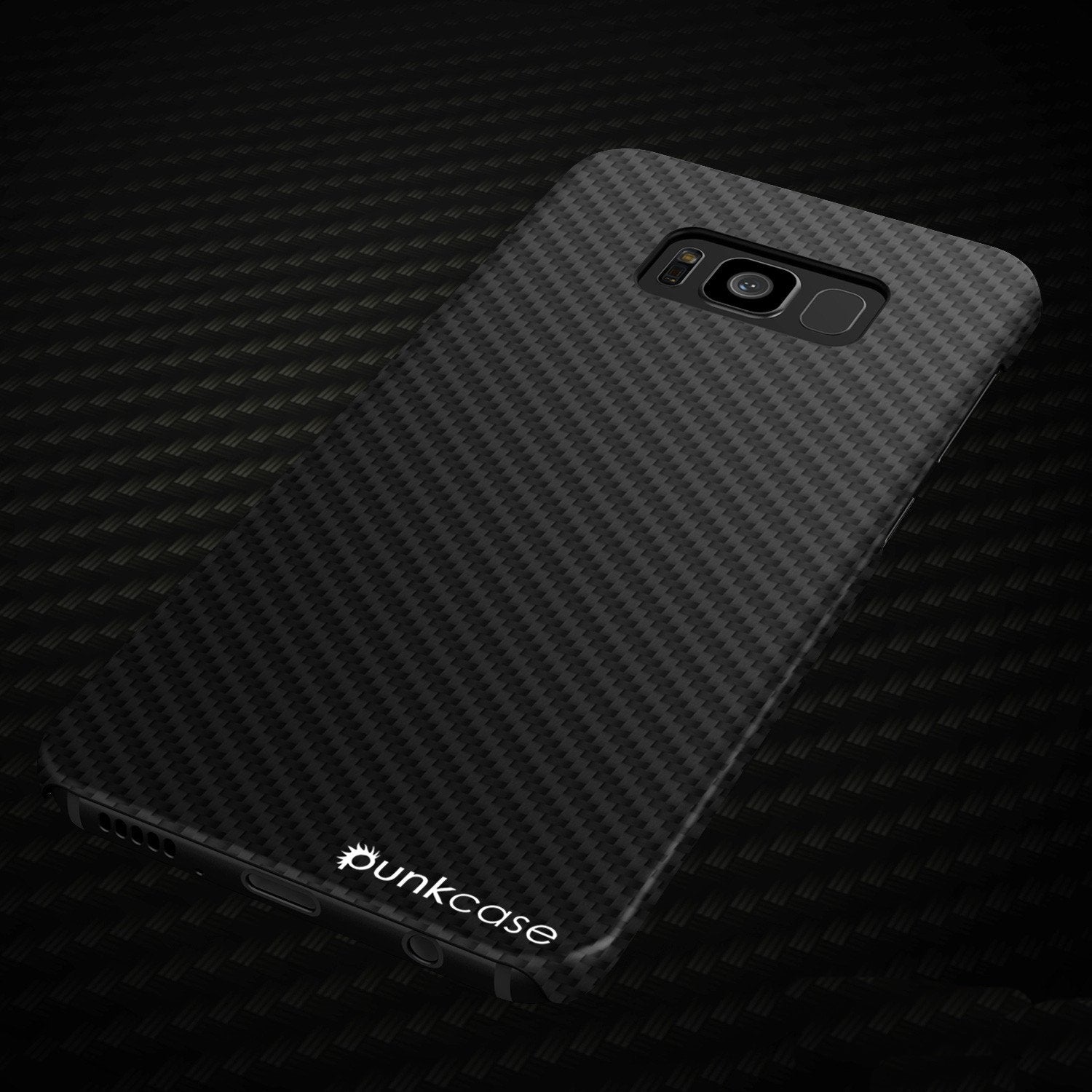 Galaxy S8 Case, PunkCase CarbonShield, Jet Black