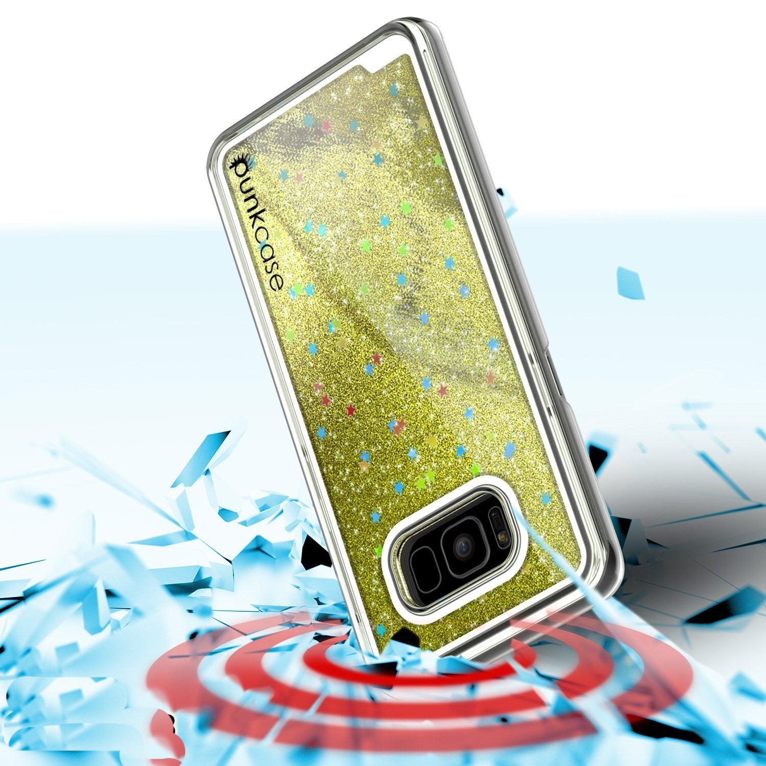 Galaxy S8 Case, Punkcase Liquid Gold Series Protective Glitter Cover