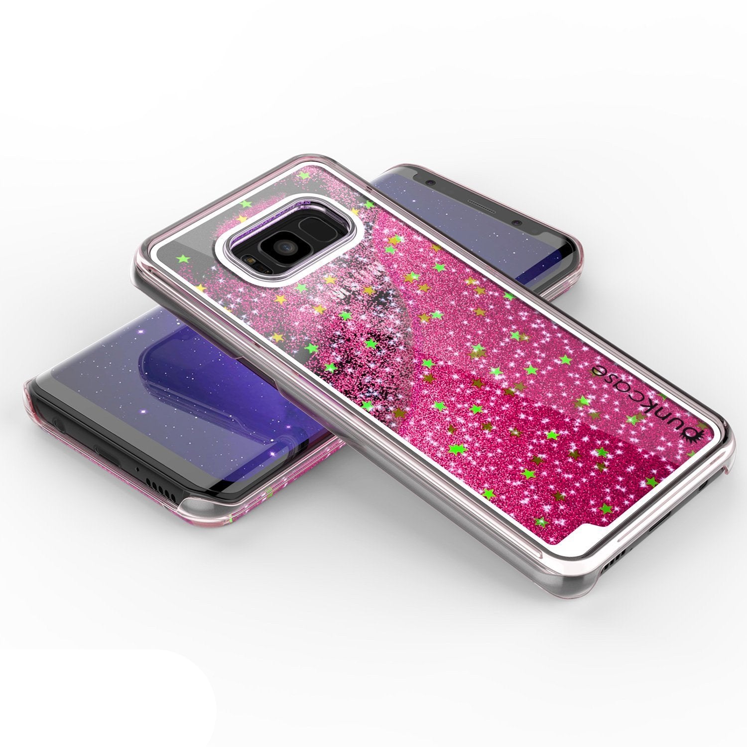 Galaxy S8 Case, Punkcase Liquid Pink Series Protective Glitter Cover