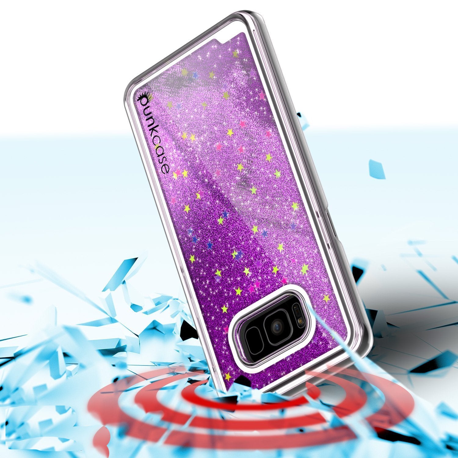 Galaxy S8 Case, Punkcase Liquid Purple Series Protective Glitter Cover