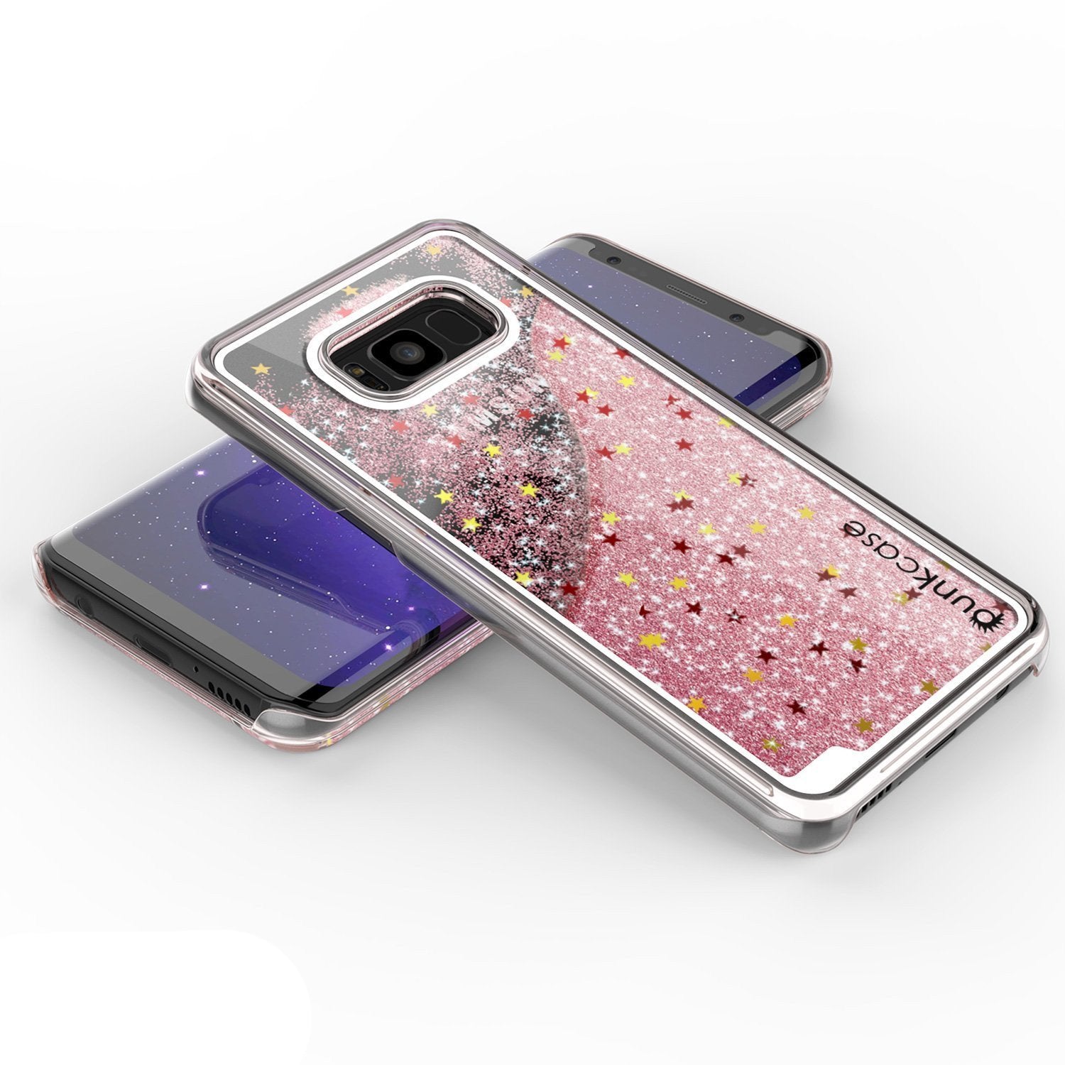 Galaxy S8 Case, Punkcase Liquid Rose Series Protective Glitter Cover