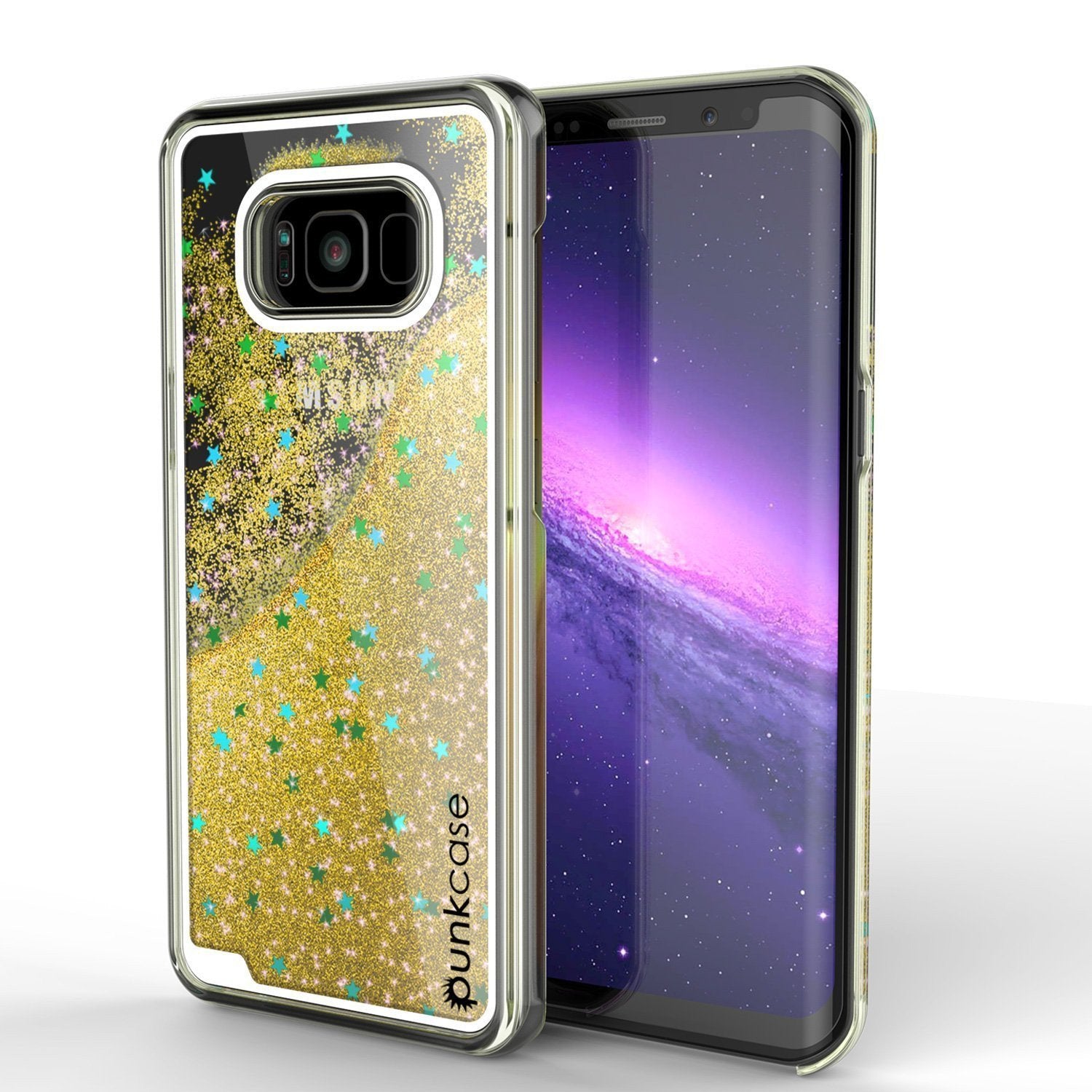 Galaxy S8 Case, Punkcase Liquid Gold Series Protective Glitter Cover