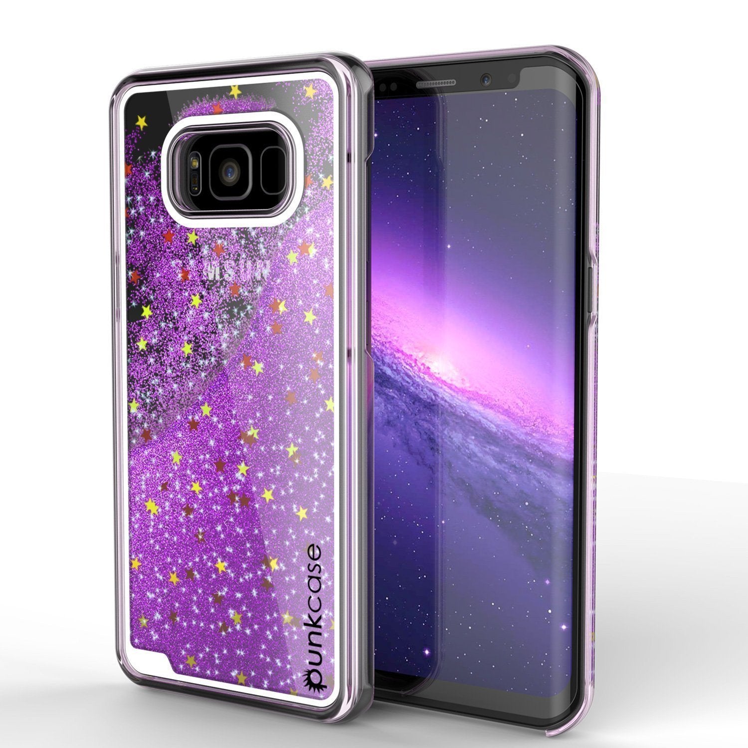 Galaxy S8 Case, Punkcase Liquid Purple Series Protective Glitter Cover