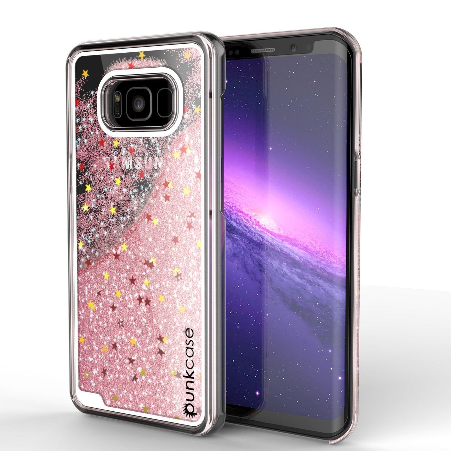Galaxy S8 Case, Punkcase Liquid Rose Series Protective Glitter Cover