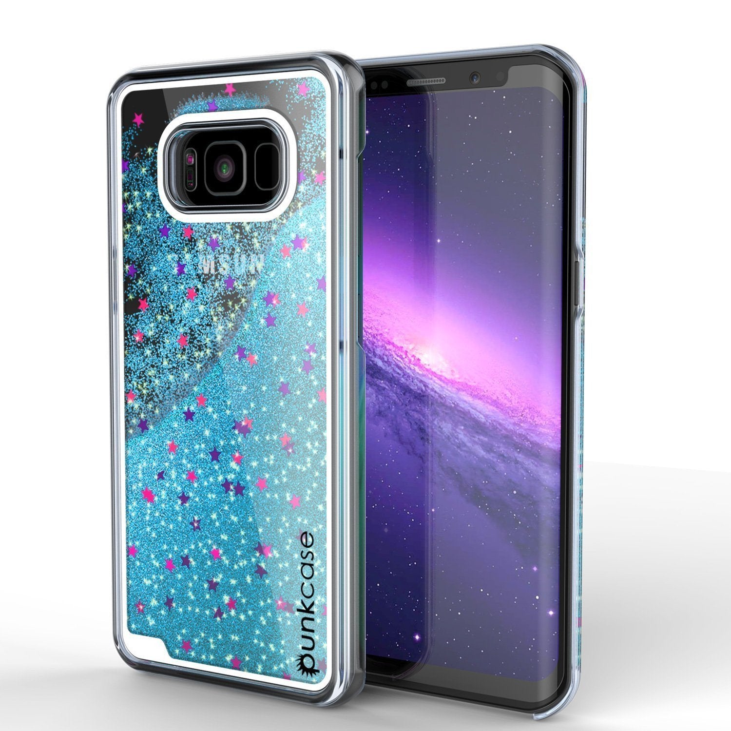 Galaxy S8 Case, Punkcase® Lucid Teal Series | Card Slot | Shield Screen Protector | Ultra Fit