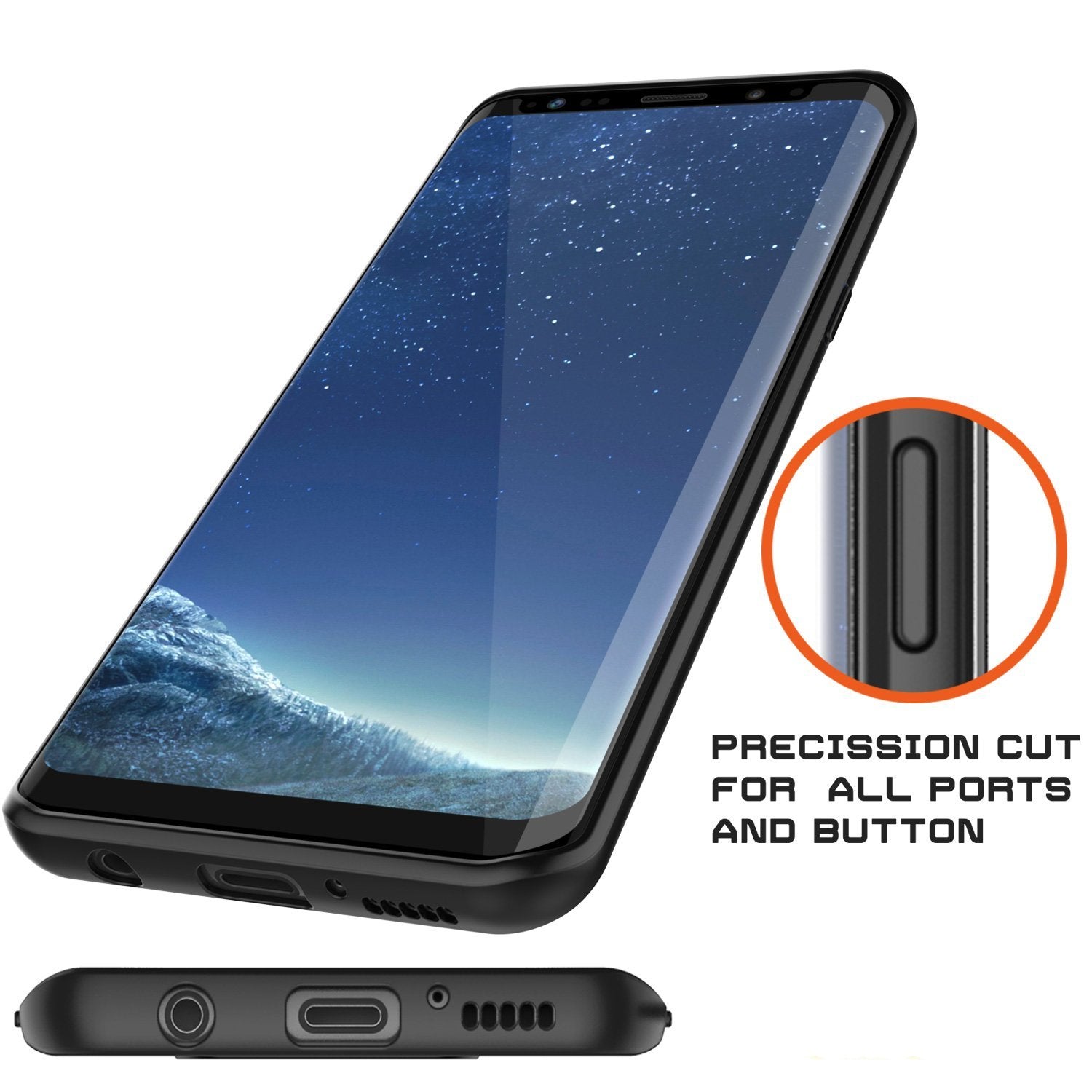 Galaxy S8 Case, Punkcase [MASK Series] [BLACK]