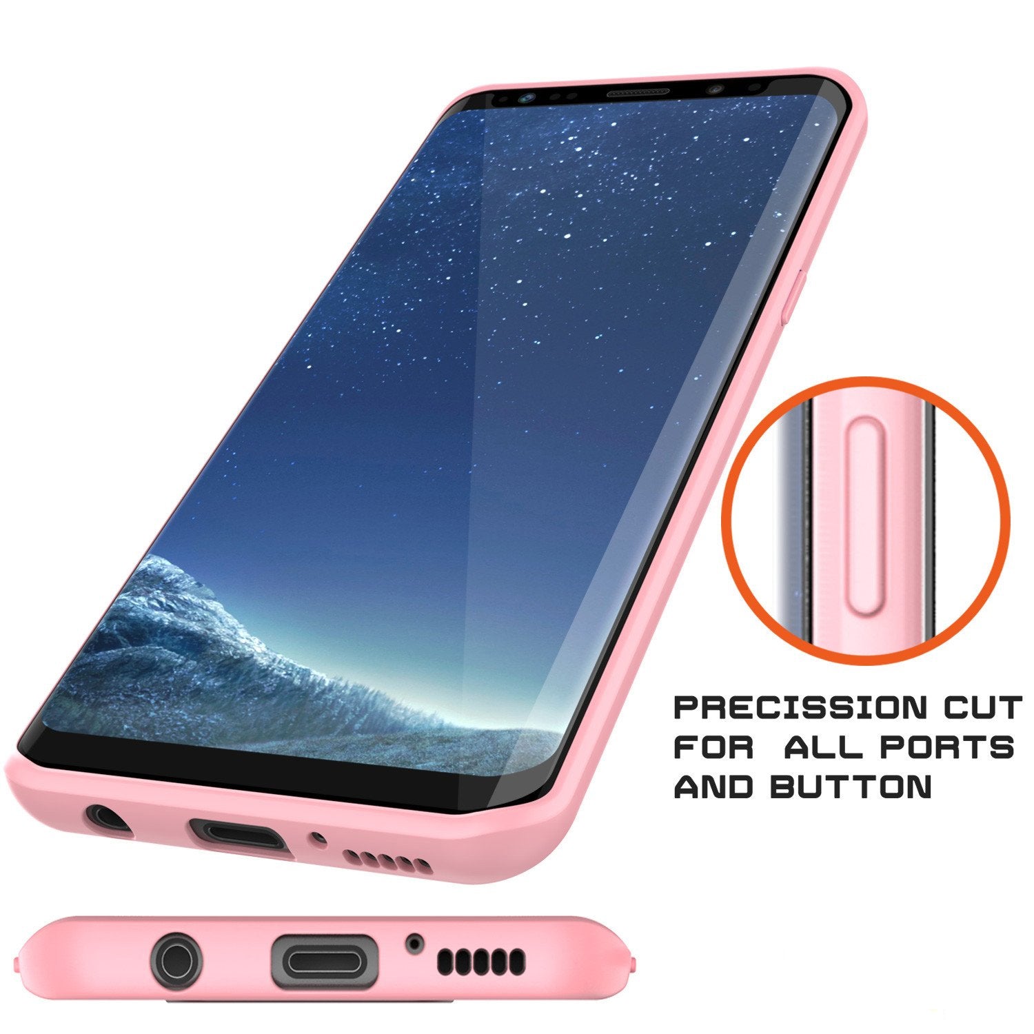 Galaxy S8 Case, Punkcase [MASK Series] [PINK]