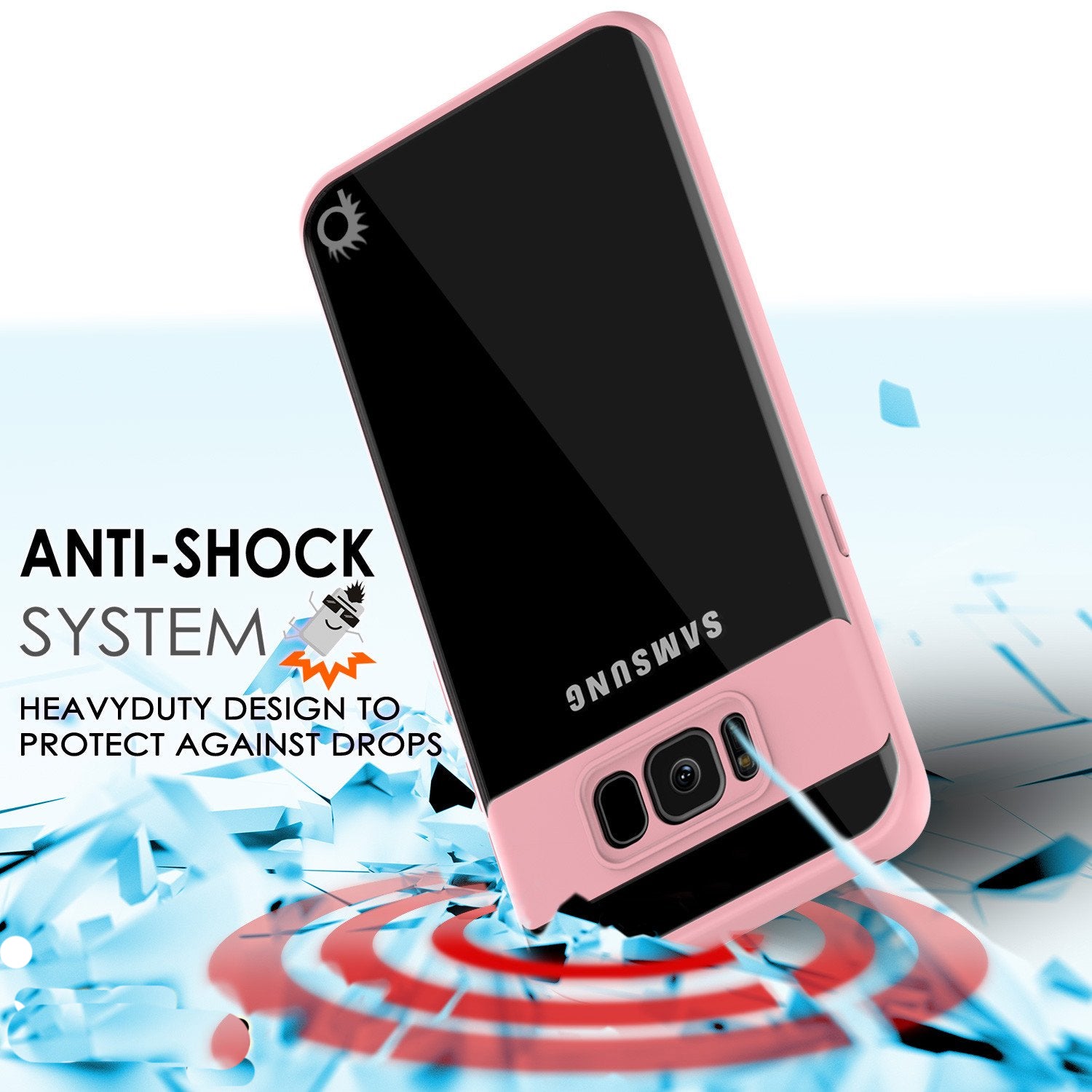 Galaxy S8 Case, Punkcase [MASK Series] [PINK]