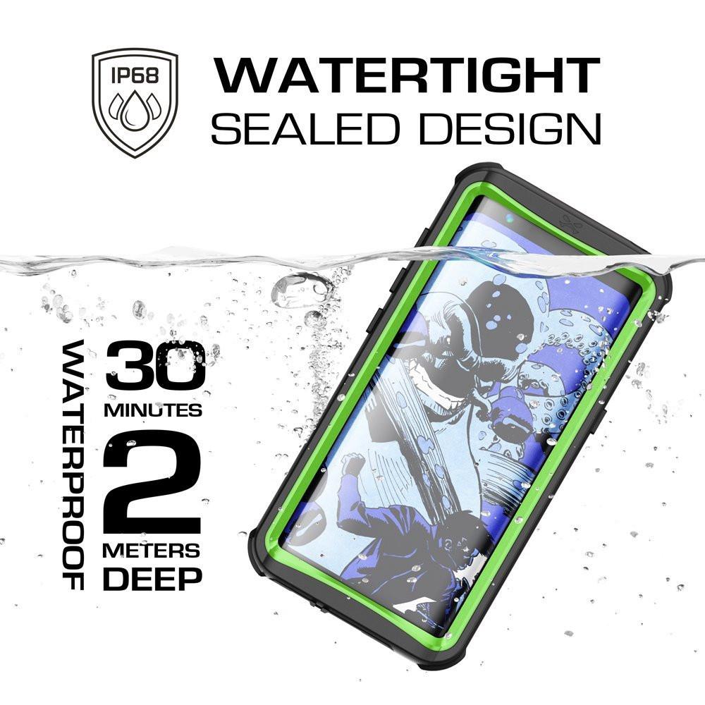 Galaxy S8 Plus Waterproof, Punkcase Ghostek Nautical Series, Green