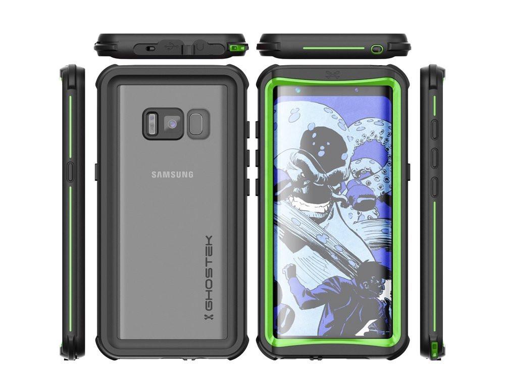 Galaxy S8 Plus Waterproof, Punkcase Ghostek Nautical Series, Green