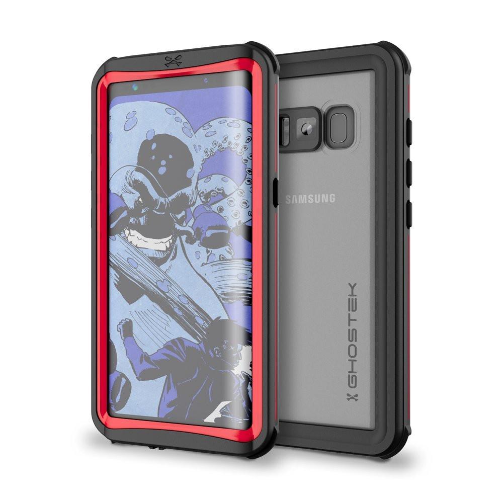 Galaxy S8 Plus Waterproof, Punkcase Ghostek Nautical Series, Red