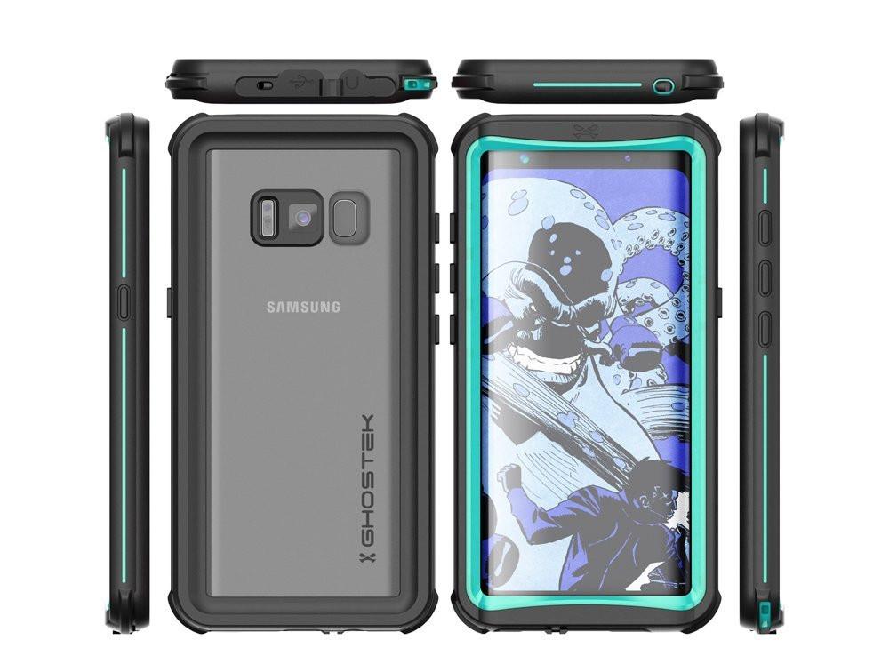 Galaxy S8 Plus Waterproof, Punkcase Ghostek Nautical Series, Teal