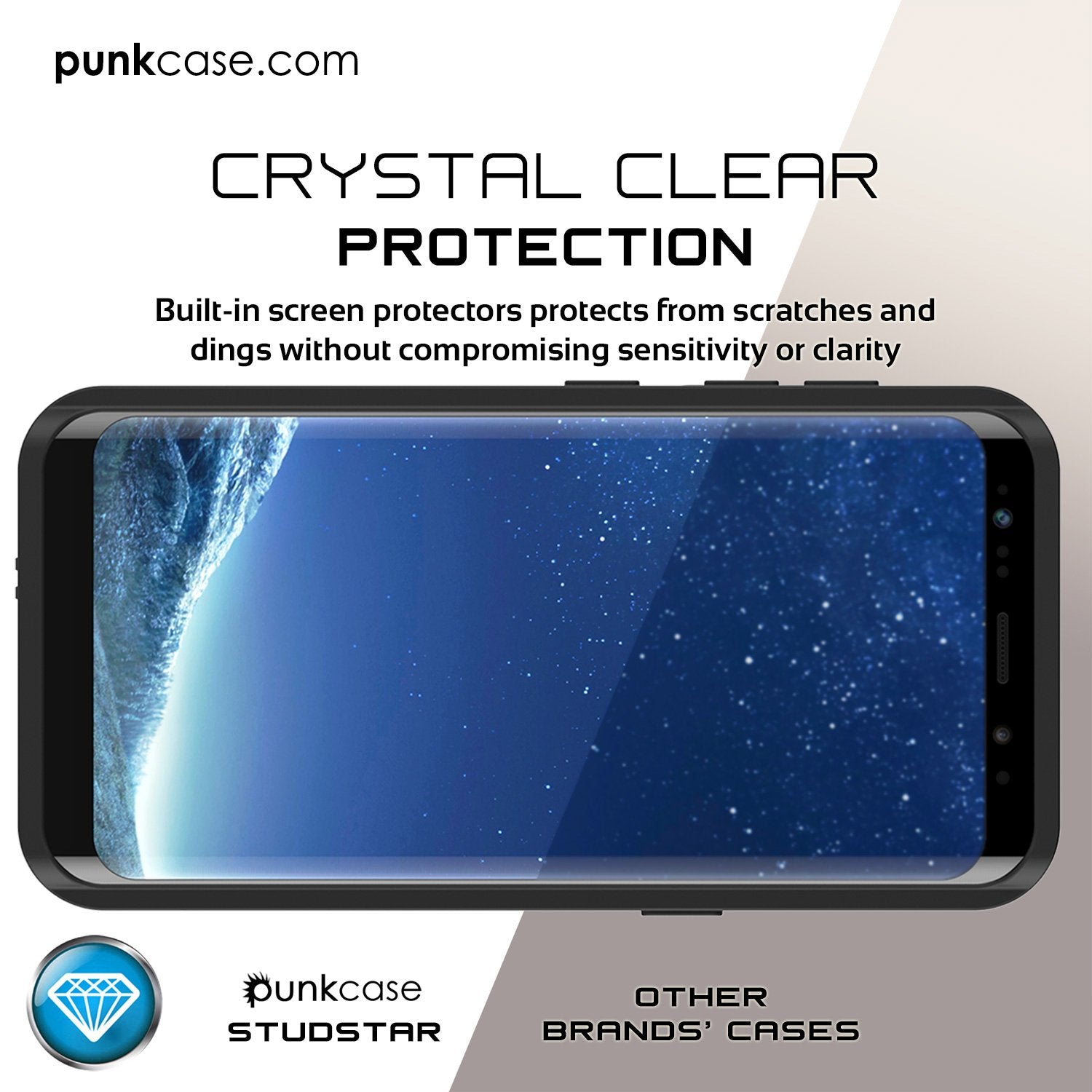 Galaxy S8 Plus  Case, Punkcase StudStar Series Slim Fit [clear]
