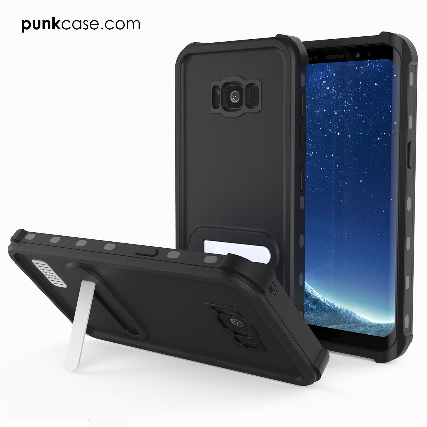 Galaxy S8 Plus PunkCase, [Kickstud Series] Slim Fit Cover [Black]