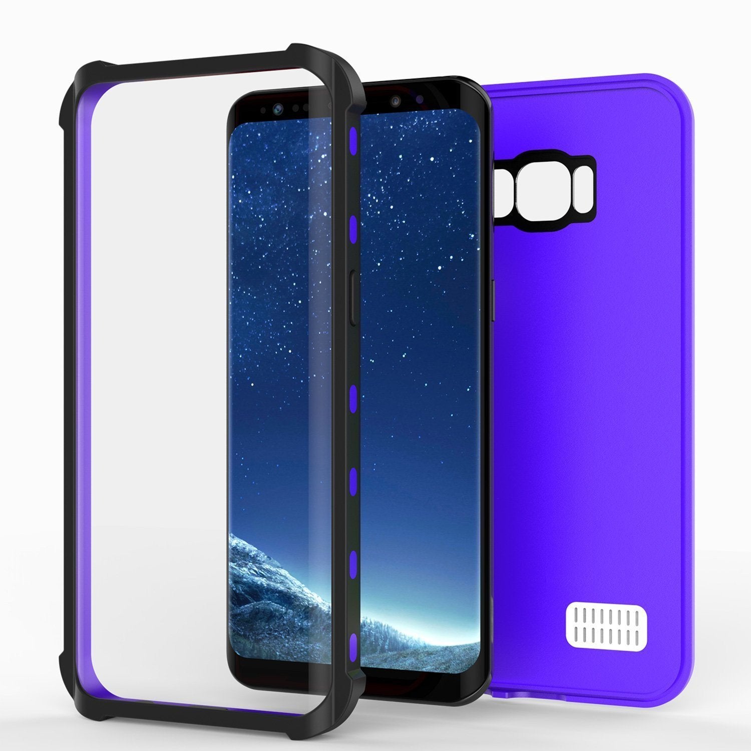 Galaxy S8 Plus PunkCase, [Kickstud Series] Slim Fit Cover [Purple]