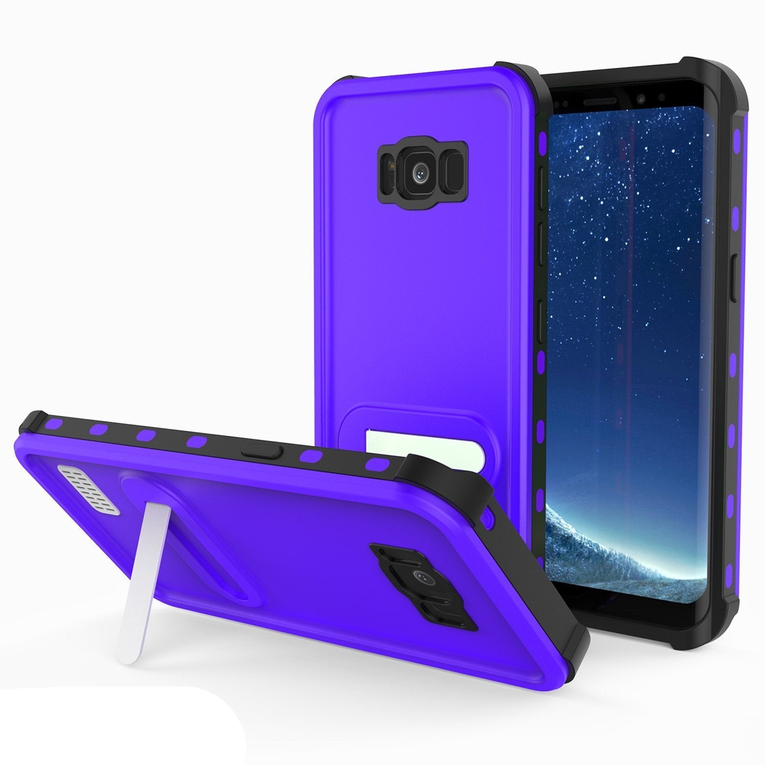 Galaxy S8 Plus PunkCase, [Kickstud Series] Slim Fit Cover [Purple]