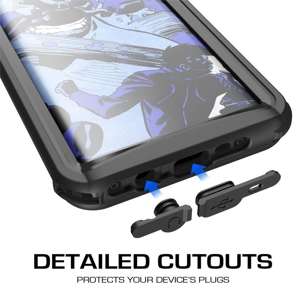 Galaxy S8 Waterproof Case, Ghostek Nautical Series (Black) | Slim Underwater Full Body Protection