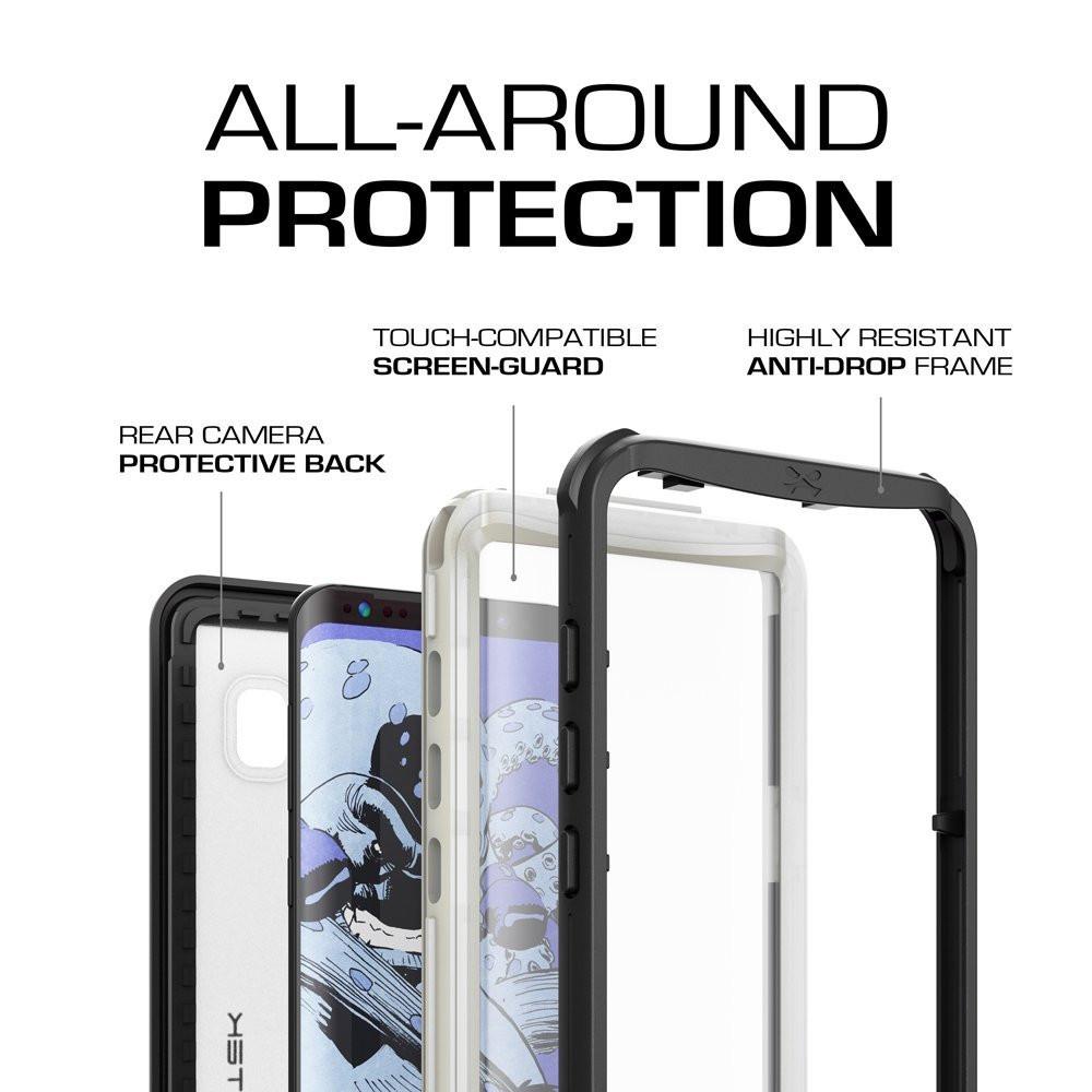 Galaxy S8 Waterproof Case, Ghostek Nautical Series (White) | Slim Underwater Full Body Protection