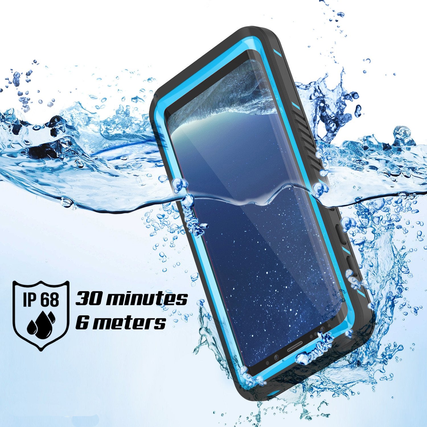 Galaxy S8 Punkcase Extreme Series Slim Fit Armor Cover [Light Blue]