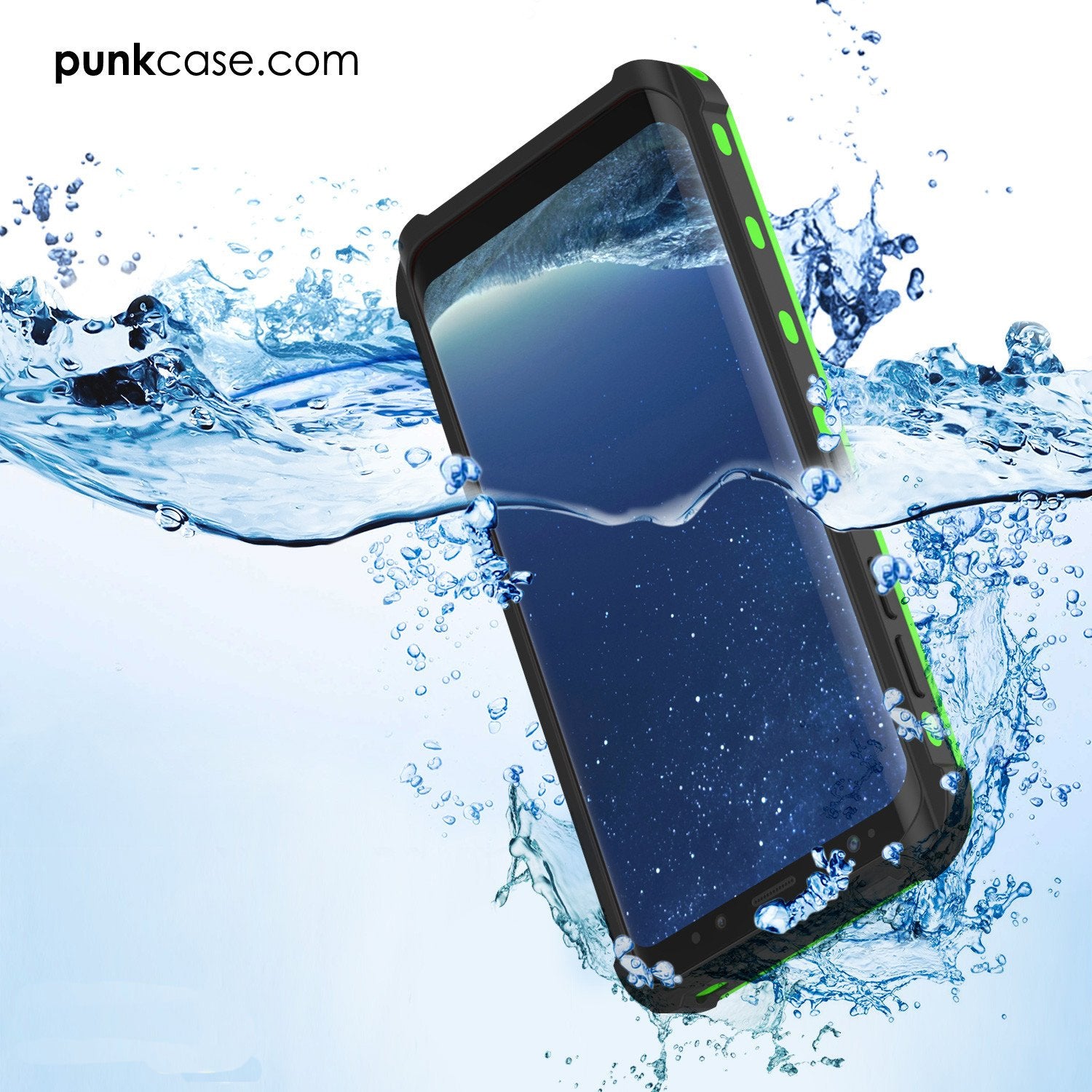 Galaxy S8 Punkcase KickStud Series W/Built-In Kickstand Case, Green