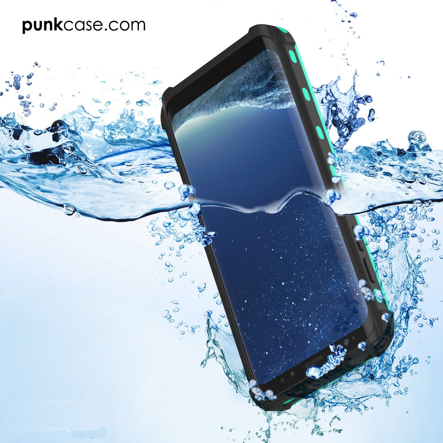 Galaxy S8 Punkcase KickStud Series W/Built-In Kickstand Case [Teal]
