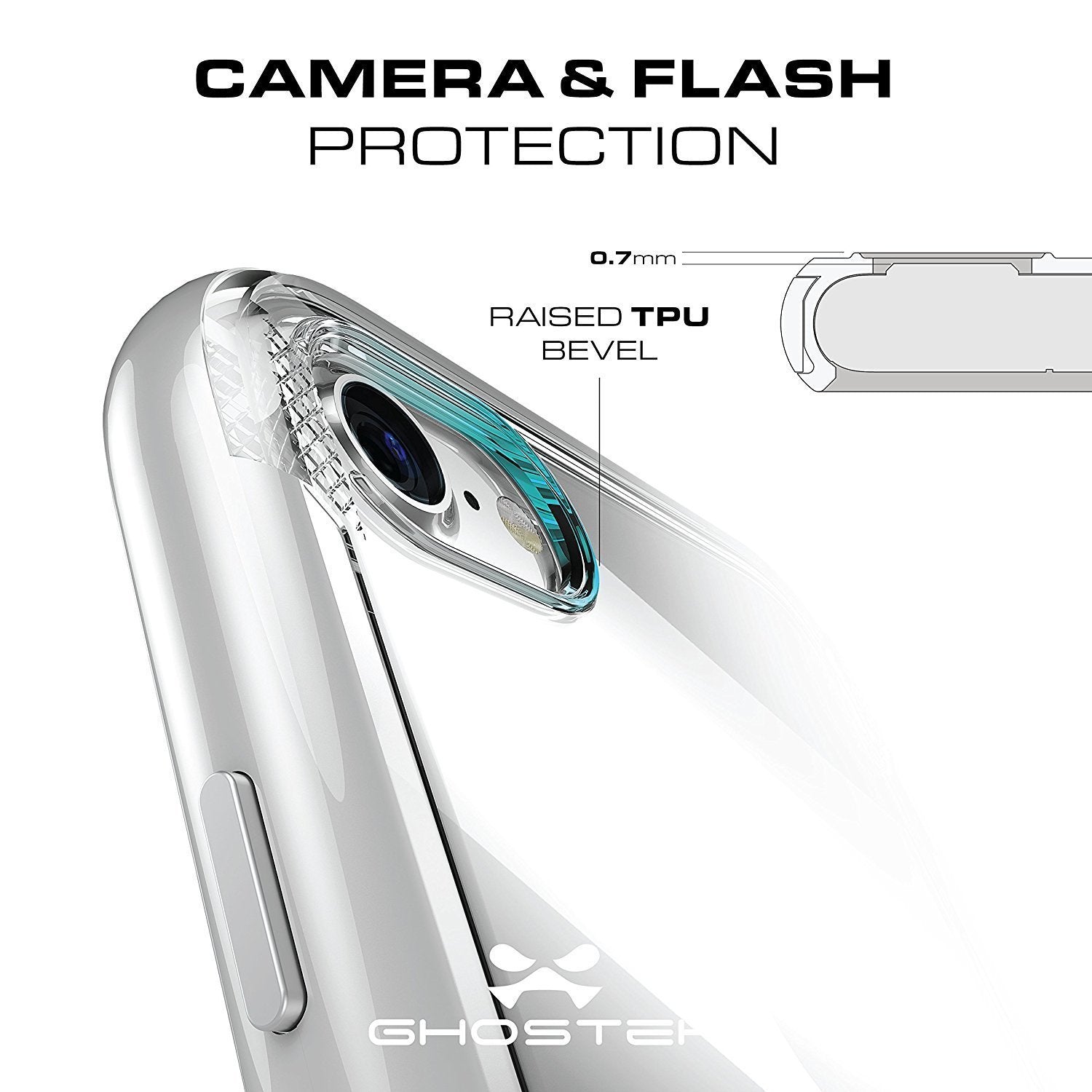 iPhone 8 Case, Ghostek Cloak 3 Series Case for iPhone 8 Case Clear Protective Case [GOLD]