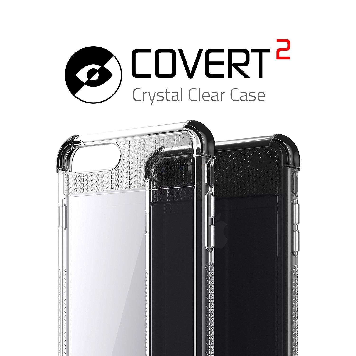 iPhone 7+ Plus Case, Ghostek Covert 2 Series for iPhone 7+ Plus Protective Case [ Black]