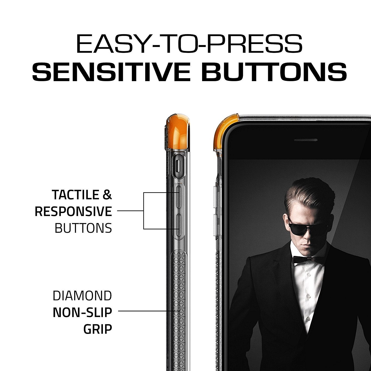 iPhone 7+ Plus Case, Ghostek Covert 2 Series for iPhone 7+ Plus Protective Case [ Orange]
