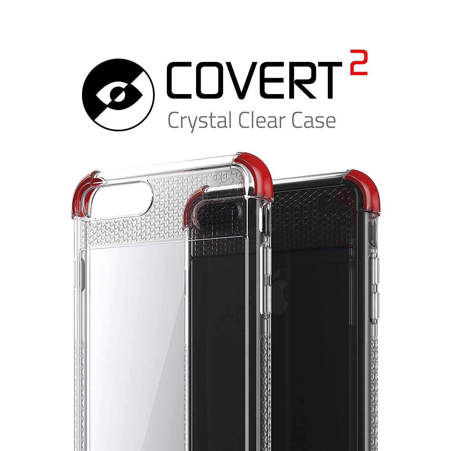 iPhone 8+ Plus Case, Ghostek Covert 2 Series for iPhone 8+ Plus Protective Case [ Red]