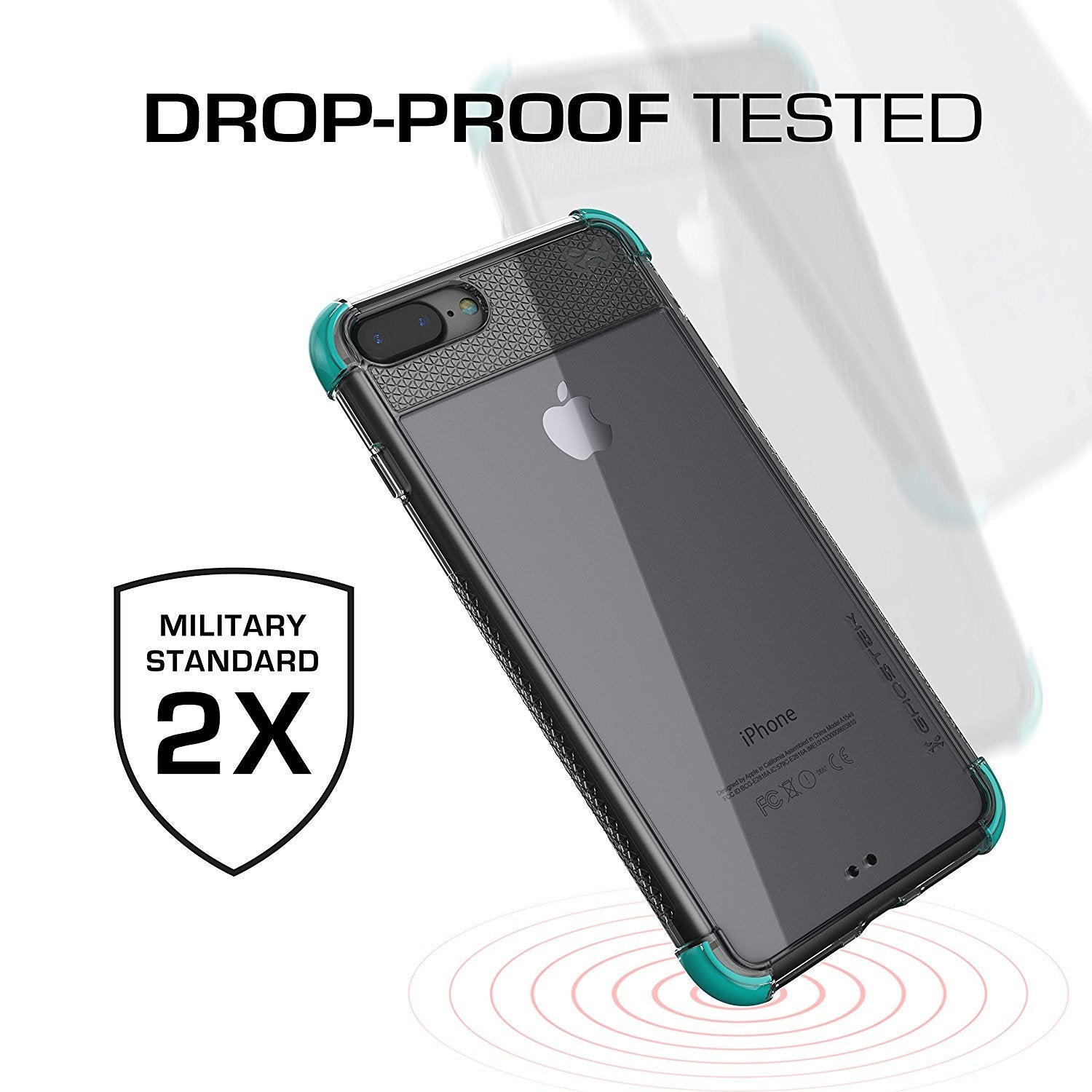 iPhone 8+ Plus Case, Ghostek Covert 2 Series for iPhone 8+ Plus Protective Case [ Teal]