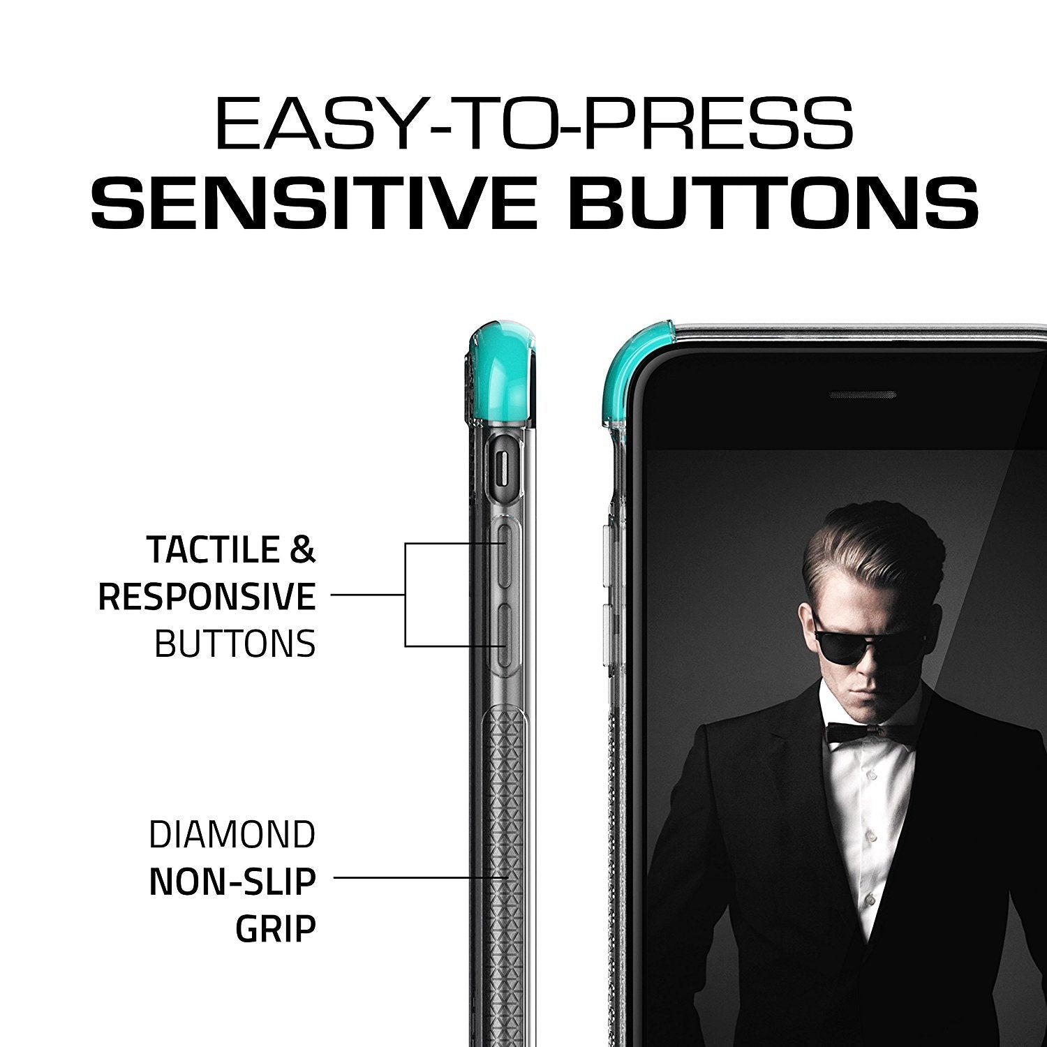 iPhone 7+ Plus Case, Ghostek Covert 2 Series for iPhone 7+ Plus Protective Case [ Teal]