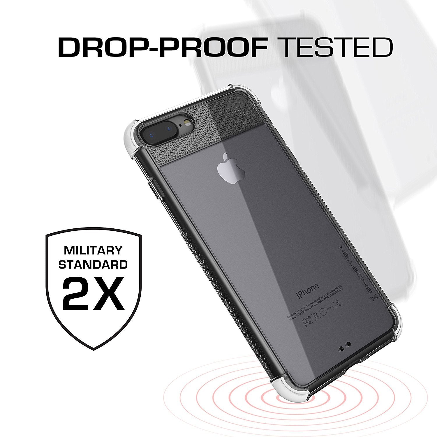 iPhone 7+ Plus Case, Ghostek Covert 2 Series for iPhone 7+ Plus Protective Case [ White]