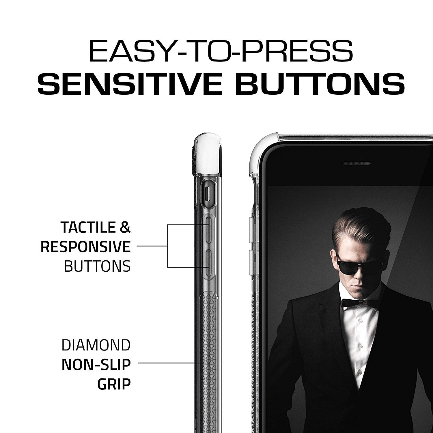 iPhone 7+ Plus Case, Ghostek Covert 2 Series for iPhone 7+ Plus Protective Case [ White]