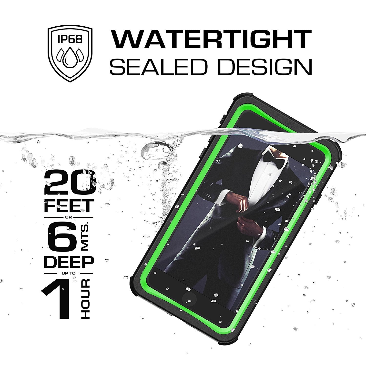 iPhone 8+ Plus case, Ghostek®  Nautical Series  for iPhone 8+ Plus Rugged Heavy Duty Case |  GREEN