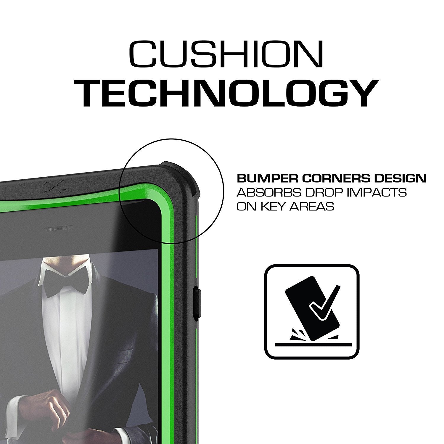iPhone 8+ Plus case, Ghostek®  Nautical Series  for iPhone 8+ Plus Rugged Heavy Duty Case |  GREEN