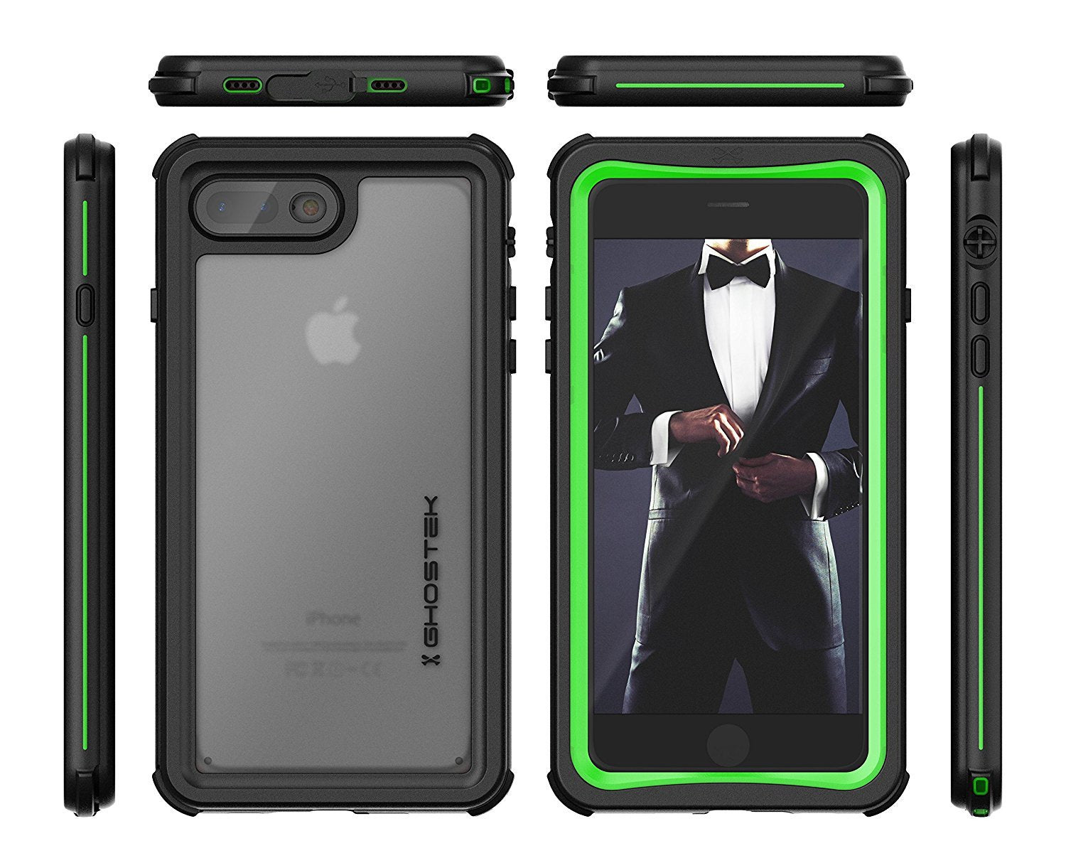 iPhone 8+ Plus case, Ghostek®  Nautical Series  for iPhone 8+ Plus Rugged Heavy Duty Case |  GREEN