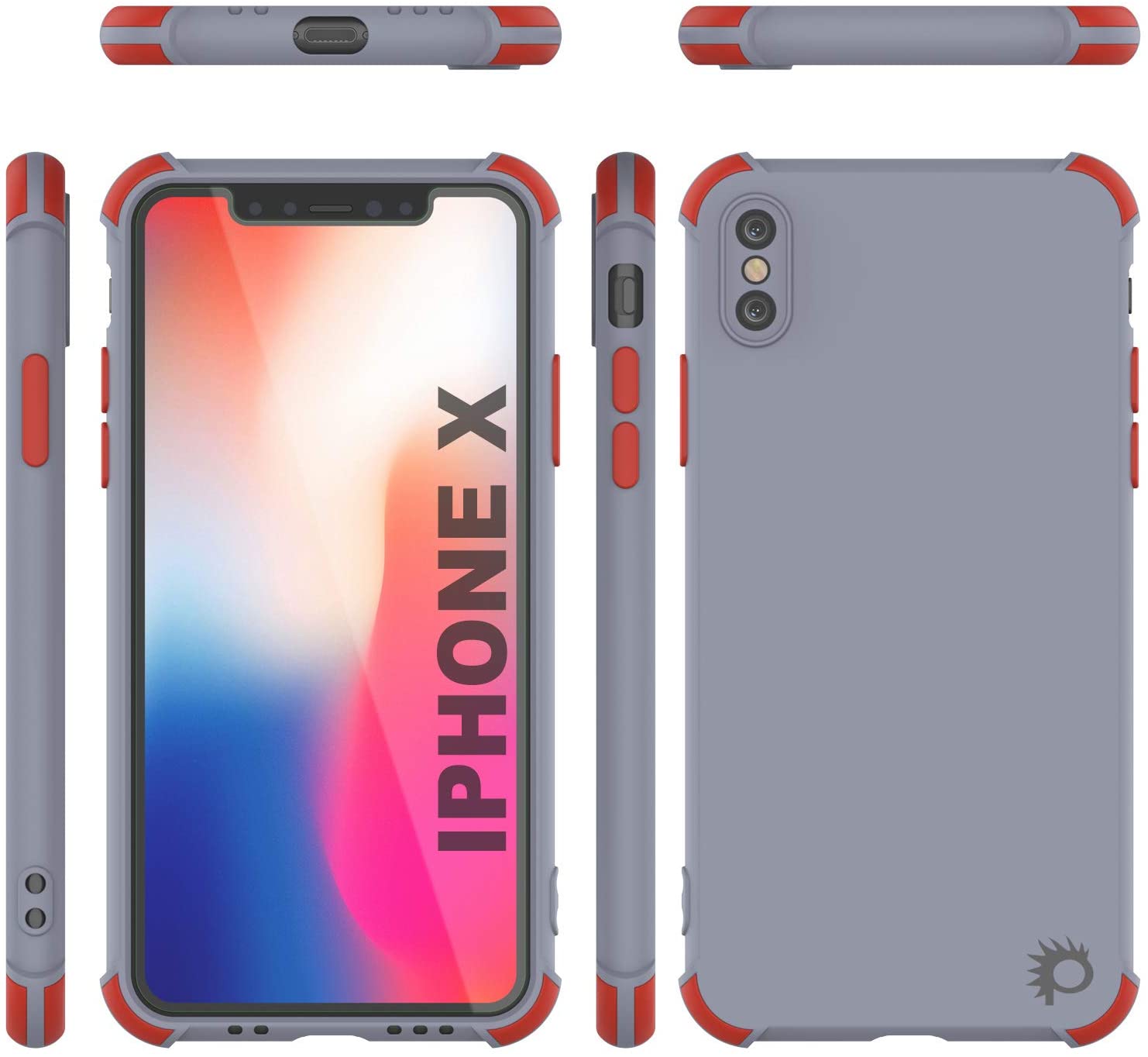 Punkcase Protective & Lightweight TPU Case [Sunshine Series] for iPhone X [Grey]