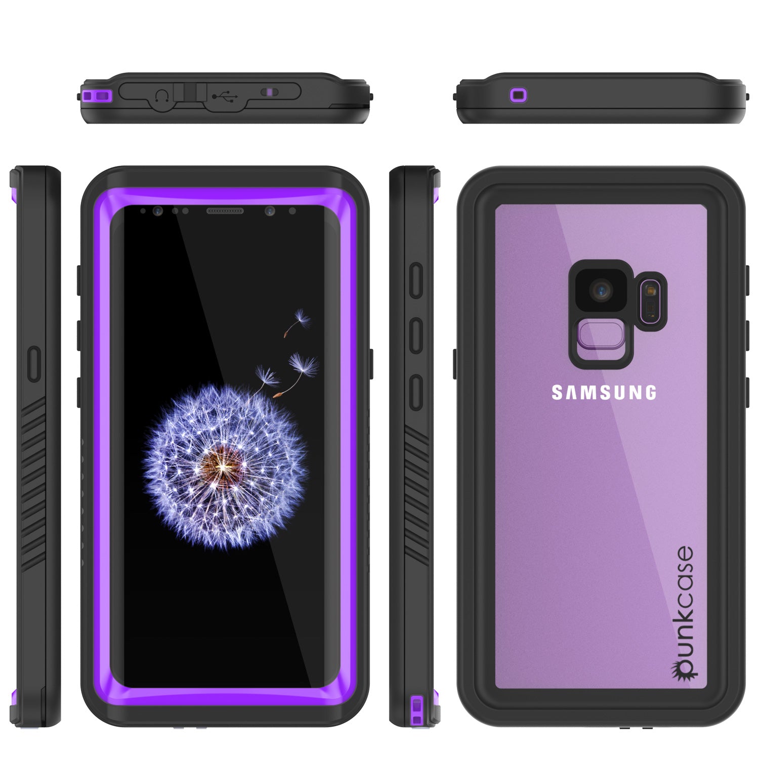 Galaxy S9 Plus, Punkcase Extreme W/ Built Screen Protector Purple