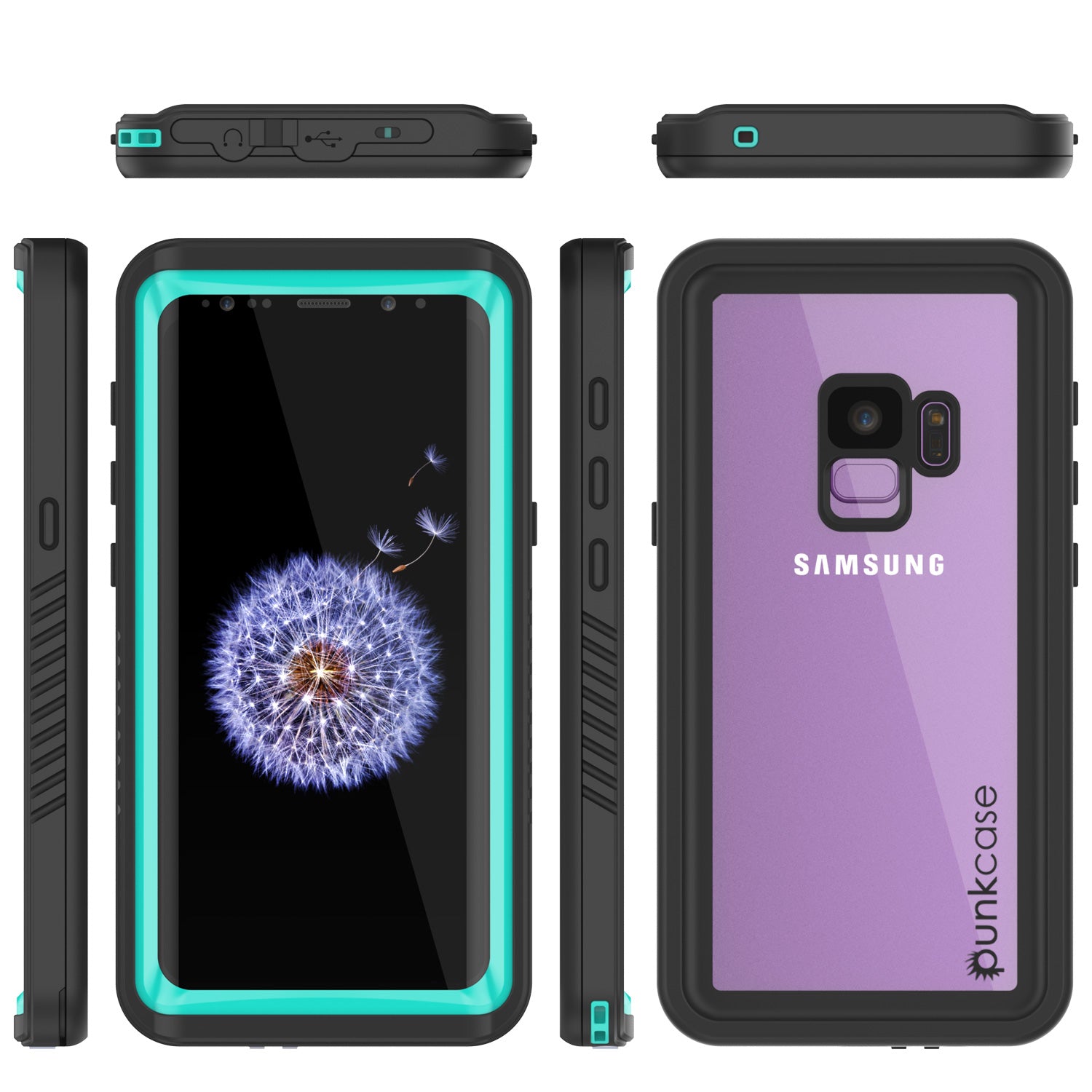 Galaxy S9 Plus, Punkcase Extreme W/ Built Screen Protector [Teal]