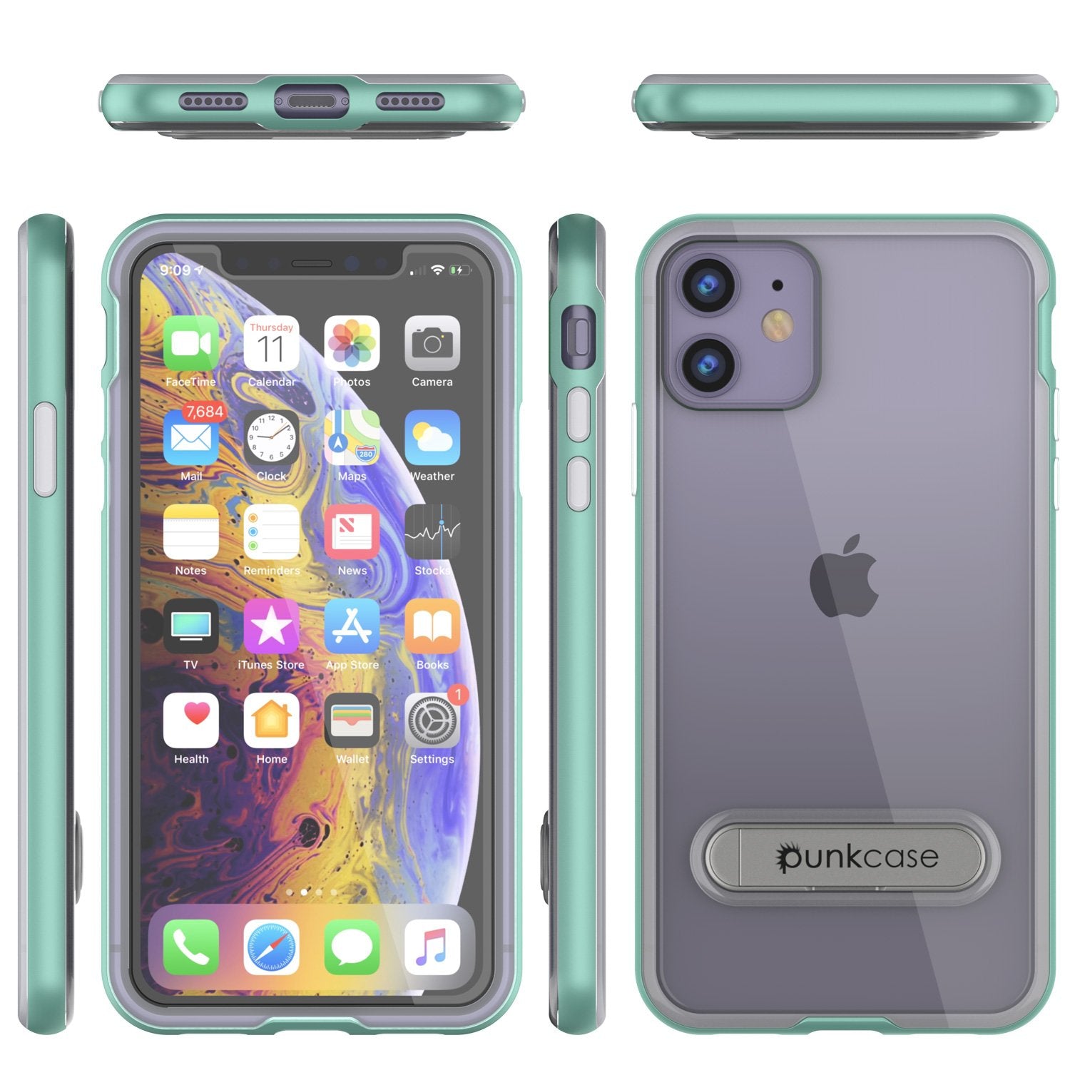 iPhone 12 Mini Case, PUNKcase [LUCID 3.0 Series] [Slim Fit] Protective Cover w/ Integrated Screen Protector [Teal]