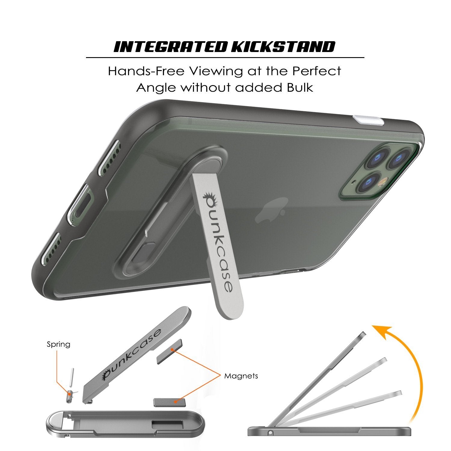 iPhone 12 Pro Case, PUNKcase [LUCID 3.0 Series] [Slim Fit] Protective Cover w/ Integrated Screen Protector [Grey]